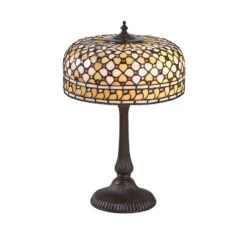 Interiors 1900 TO21M-DB405M Tiffany Mille Feux Medium Table Lamp