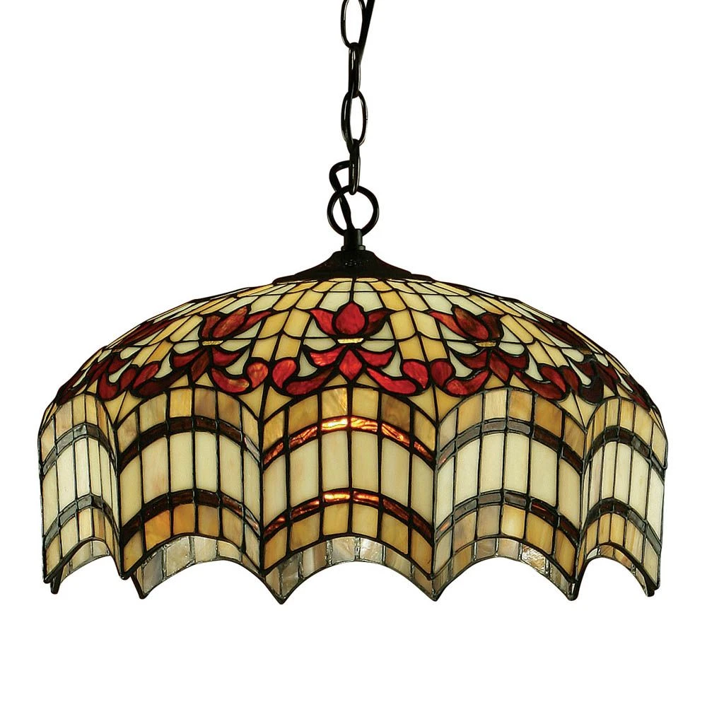 Interiors 1900 TG67SHL-SU02/3 Tiffany Vesta Medium 3Lt Pendant 4 Interiors 1900 TG67SHL-SU02/3 Tiffany Vesta Medium 3Lt Pendant - Image 2