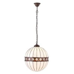 Interiors 1900 67049-LF1TL Tiffany Fargo Medium Globe 1Lt Pendant