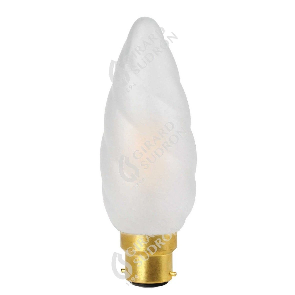Girard Sudron LED 4W BC/B22 Large 50mm Candle Twisted Matt Very Warm White (non-dim) 3 Girard Sudron LED 4W BC/B22 Large 50mm Candle Twisted Matt Very Warm White (non-dim)