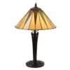 Interiors 1900 68440-68442 Tiffany Dark Star Small Table Lamp