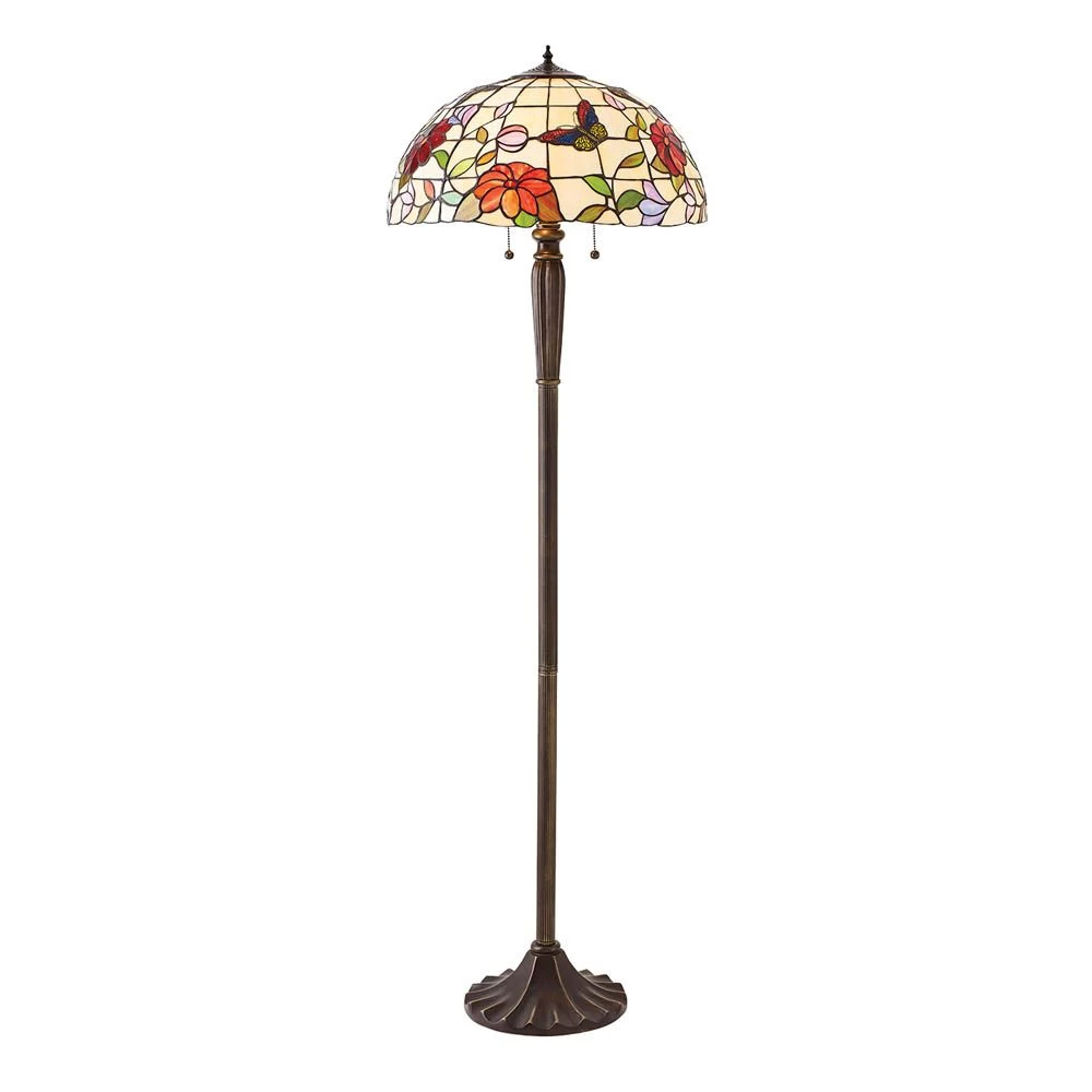 Interiors 1900 TV158L-FB05 Tiffany Butterfly Floor Lamp 3 Interiors 1900 TV158L-FB05 Tiffany Butterfly Floor Lamp