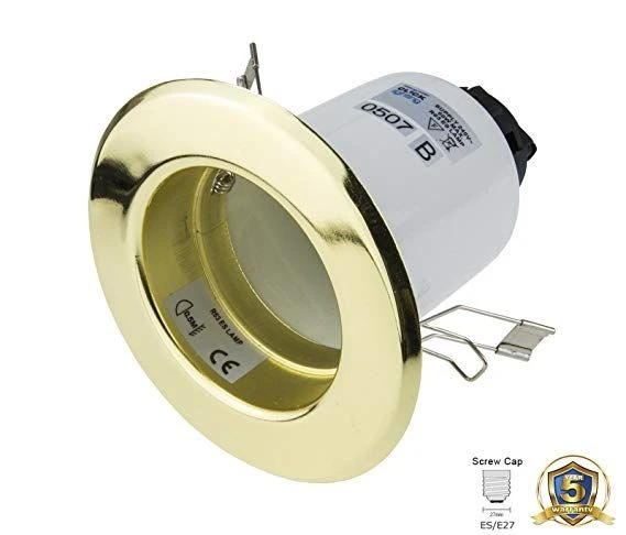 DAR Lighting DOW6340 Recessed Single Downlight Brass Plated Finish 3 DAR Lighting DOW6340 Recessed Single Downlight Brass Plated Finish