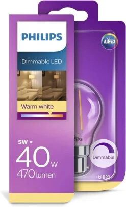 Philips LED Clear Filament Lamp 5W BC/B22 EyeComfort Warm White 2700K Dimmable -Philips Shop 7 7 1 71ev1neoy9l. ac sl1500