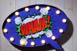 Comic Style Wall Sign - Speech Bubble WHAM! (DISPLAY MODEL ONLY)