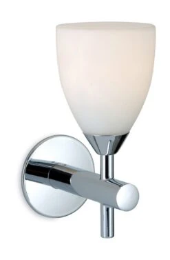 Firstlight 8334CH Wall Light Nero Bathroom IP44 Rated Chrome With Opal Glass