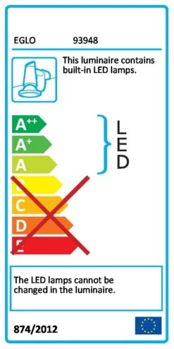 Eglo 93948 TONERIA LED Stainless Steel Crystal Mirror Luminaire -Philips Shop 9 9 3 93948 e