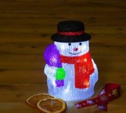NOMA Battery Operated 20cm Acrylic Snowman