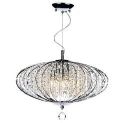 Dar Lighting ADR0550 Adriatic 5 Light Pendant Polished Chrome