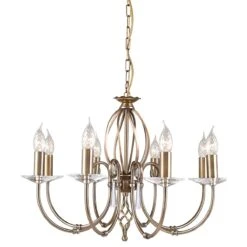 Elstead AG8 AGED BRASS Aegean 8lt Chandelier Aged Brass