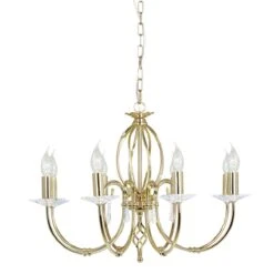Elstead AG8 POL BRASS Aegean 8lt Chandelier Polished Brass