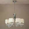 Mantra M0780/CS Akira Pendant 8 Light E14, Polished Chrome With Cream Shades -Philips Shop a a k akira m0780 cs