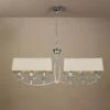 Mantra M0781/CS Akira Pendant 2 Arm 6 Light E14, Polished Chrome With Cream Shades 2 Mantra M0781/CS Akira Pendant 2 Arm 6 Light E14, Polished Chrome With Cream Shades -Philips Shop a a k akira m0781 cs