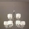 Mantra M0792/CS Akira Pendant 2 Tier 12 Light E14, Polished Chrome With Cream Shades 1 Mantra M0792/CS Akira Pendant 2 Tier 12 Light E14, Polished Chrome With Cream Shades -Philips Shop a a k akira m0792 cs