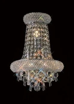 Diyas IL31442 Alexandra Polished Chrome/Crystal 3 Light Large Wall Lamp