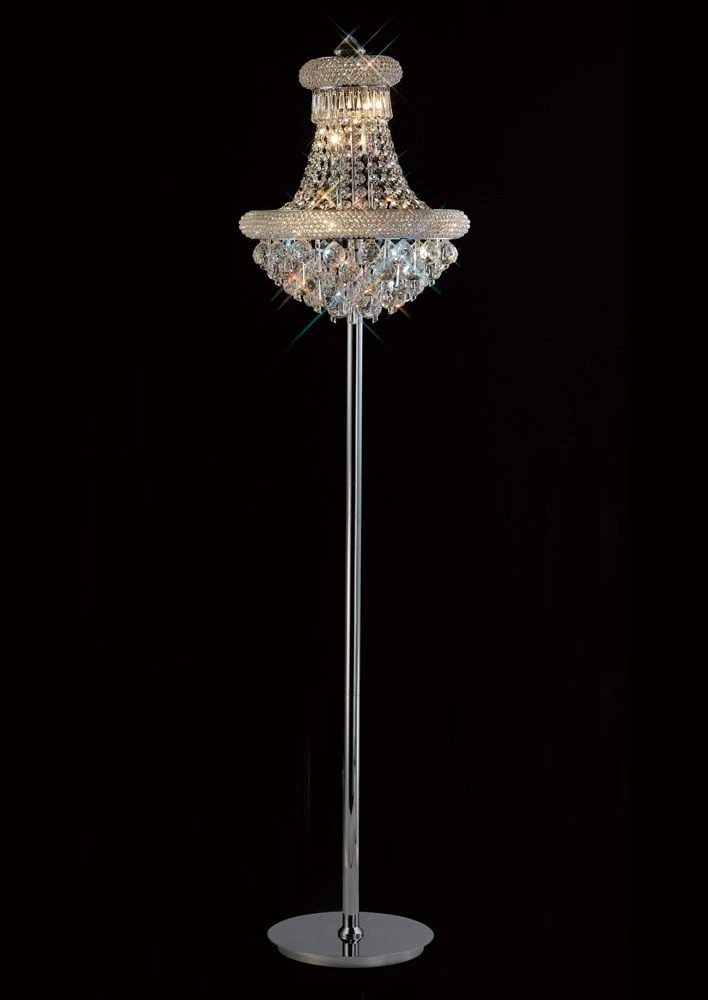 Diyas IL31444 Alexandra Polished Chrome/Crystal 8 Light Floor Lamp 3 Diyas IL31444 Alexandra Polished Chrome/Crystal 8 Light Floor Lamp