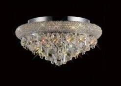 Diyas IL31445 Alexandra Polished Chrome/Crystal 6 Light Ceiling Light