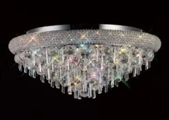 Diyas IL31447 Alexandra Polished Chrome/Crystal 9 Light Ceiling Light