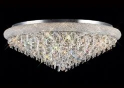 Diyas IL31449 Alexandra Polished Chrome/Crystal 18 Light Ceiling Light