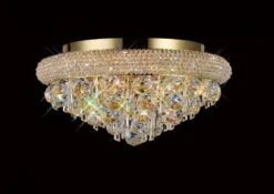 Diyas IL32105 Alexandra French Gold/Crystal 6 Light Ceiling Light