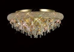 Diyas IL32106 Alexandra French Gold/Crystal 7 Light Ceiling Light