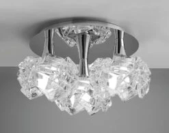 Mantra M3965 Artic Ceiling 3 Light E27 Round Large, Polished Chrome