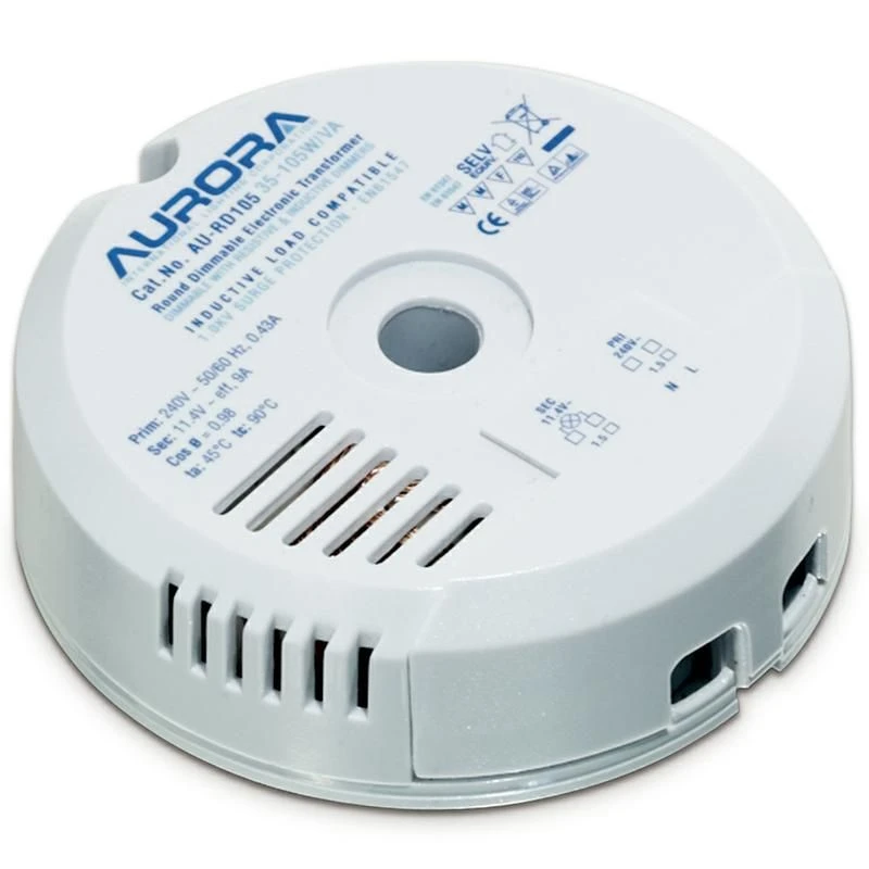 Aurora 35-105W/VA Round Dimmable Electronic Transformer 3 Aurora 35-105W/VA Round Dimmable Electronic Transformer