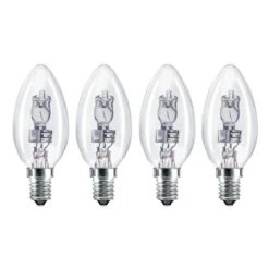 4x Osram 42W 240V SES E14 Energy Saver Halogen Candle, Warm White