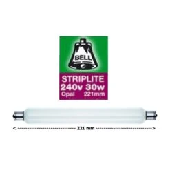 BELL 02060 - 221mm 30W S15 Double Ended Opal Striplite Tube