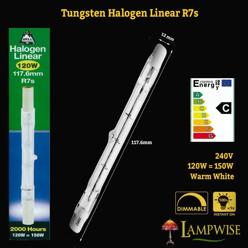 BELL 03843 - 120W 240V 117.6mm Tungsten R7s Halogen Linear Replaces 150W 4 BELL 03843 - 120W 240V 117.6mm Tungsten R7s Halogen Linear Replaces 150W - Image 2