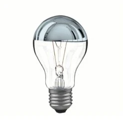 Crown Silver Top GLS A60 Pear Shape 100W ES/E27 Light Bulb (Bellight)
