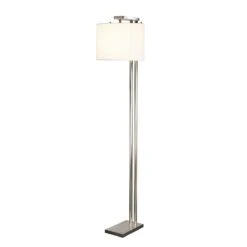Elstead BELMONT FL Belmont Brushed Nickel 1 Light Floor Lamp Light