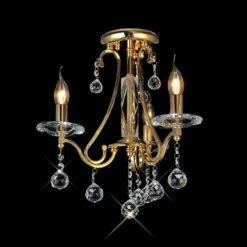 Diyas IL30213 Bianco French Gold 3 Light Ceiling Light
