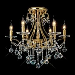 Diyas IL30216/BI Bianco French Gold 6 Light Ceiling Light