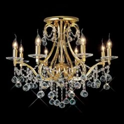 Diyas IL30218 Bianco French Gold 8 Light Ceiling Light