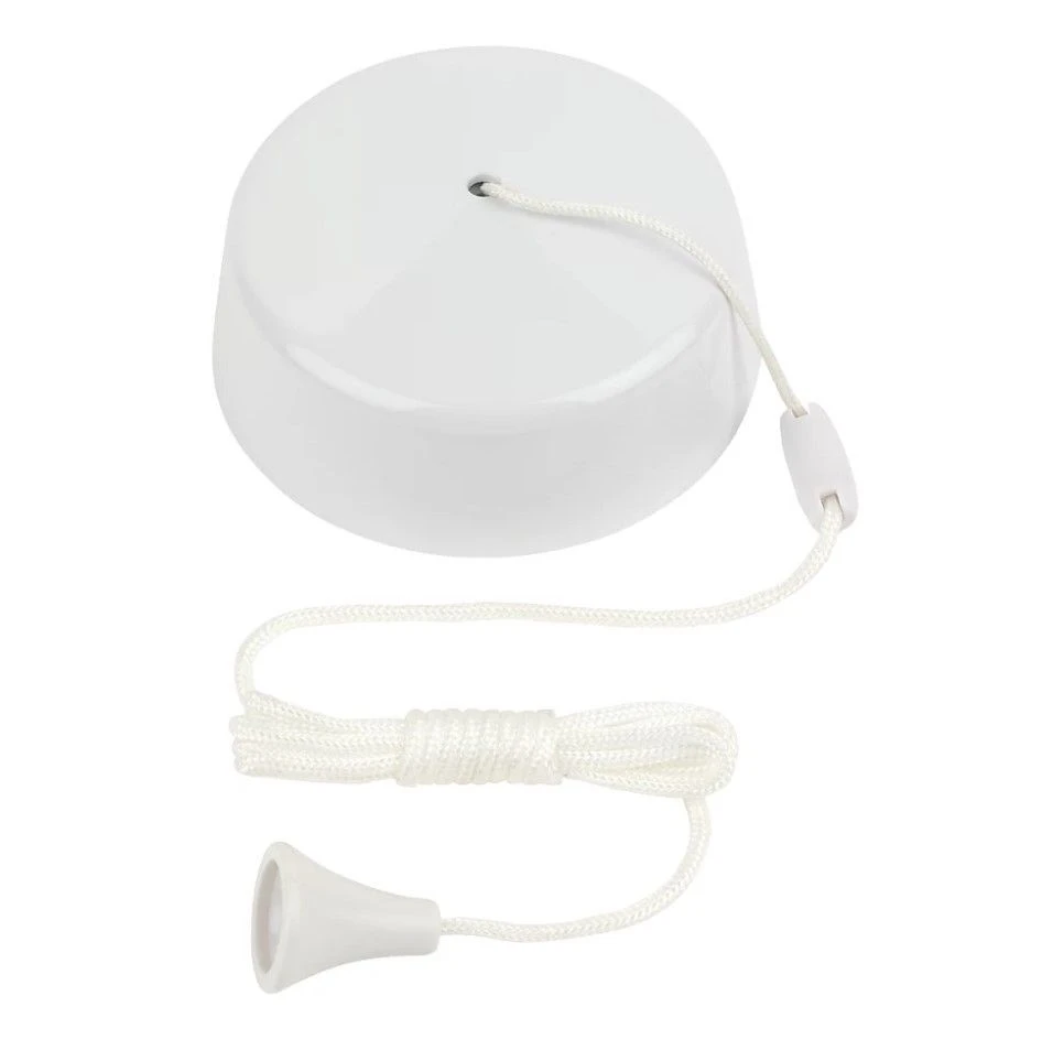 1-way Bathroom Pull Cord Switch 6A White 4 1-way Bathroom Pull Cord Switch 6A White - Image 2