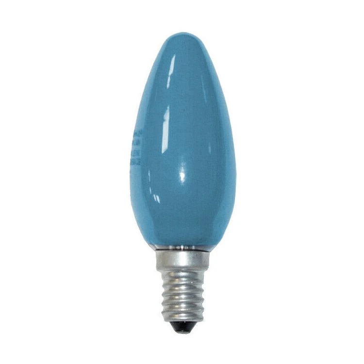 Leuci 25W 230V SES E14 Incandescent BlueColoured Candle Light Bulb 4 Leuci 25W 230V SES E14 Incandescent BlueColoured Candle Light Bulb - Image 2