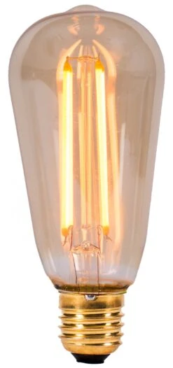 BELL 01469 4W LED Vintage Squirrel Cage ST64 - ES E27, Amber, Extra Warm White