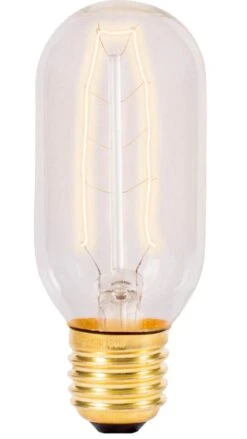 BELL 01489 60W Vintage Tubular Lamp - ES/E27, Amber 186x40mm