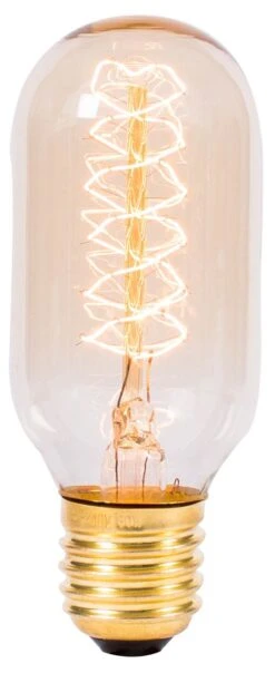 BELL 01497 60W Vintage Tubular Twisted Filament - ES/E27, Amber 108x45mm