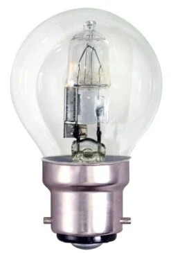 BELL 18W Halogen Golf Ball Lamp - BC/B22,Clear Glass, Warm White, Dimmable, 2,000hr