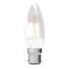 BELL 05312 4W LED Filament Satin Candle Dimmable - BC B22, 2700K