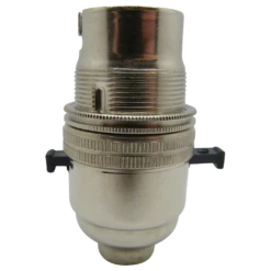 [05146] BC B22 Lampholder Half Inch Switched Bright Nickel