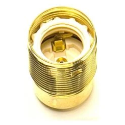 Continental Lampholder 10mm ES Brassed Threaded Skirt