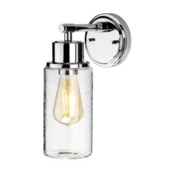Elstead Lighting BATH/MORVAH1 PC Morvah 1Lt Wall Light Polished Chrome