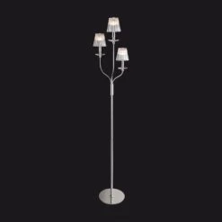 Firstlight 8213CH "Grace" Chrome & Clear Glass 3 Light Floor Lamp