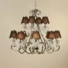 Interiors 1900 UL1PNSHC-UL1P12N New Classics Oksana Nickel 12Lt Pendant & Chocolate Shades 1 Interiors 1900 UL1PNSHC-UL1P12N New Classics Oksana Nickel 12Lt Pendant & Chocolate Shades -Philips Shop c c 6 c6 63509