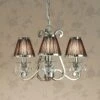 Interiors 1900 UL1PNSHC-UL1P3N New Classics Oksana Nickel 3Lt Pendant & Chocolate Shades -Philips Shop c c 6 c6 63513
