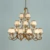 Interiors 1900 UL1PBSH-UL1P21B New Classics Oksana Antique Brass 21Lt Pendant & Beige Shades 1 Interiors 1900 UL1PBSH-UL1P21B New Classics Oksana Antique Brass 21Lt Pendant & Beige Shades -Philips Shop c c 6 c6 63519