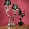 Interiors 1900 UL1TNSHB-UL1T2N New Classics Oksana Nickel Twin Table Lamp & Black Shades 1 Interiors 1900 UL1TNSHB-UL1T2N New Classics Oksana Nickel Twin Table Lamp & Black Shades -Philips Shop c c 6 c6 63524